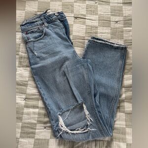 Abercrombie 90s Straight Leg Light Wash Jeans Size 26 Ultra High Rise